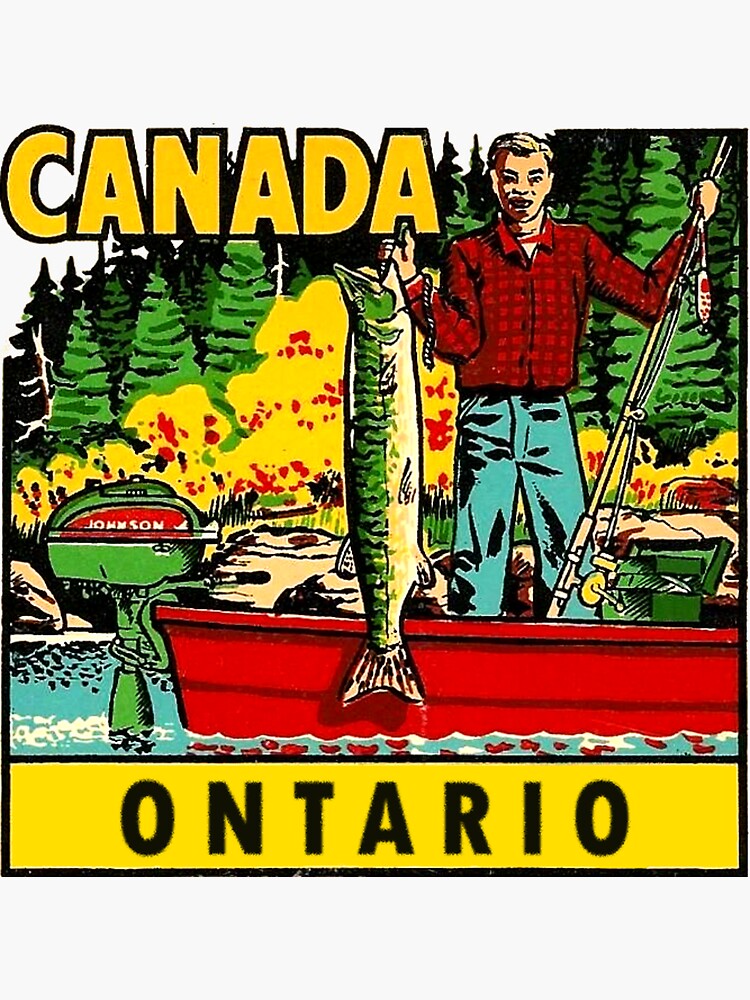 Ontario Fishing Vintage Travel Decal | Sticker