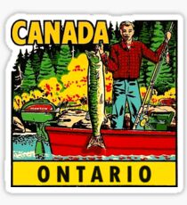 Ontario Fishing Vintage Travel Decal Sticker