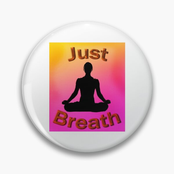 Item preview, Yoga Poses -  Pink and Orange Background Lotus Just Breath designed and sold by SadSacDesigns.