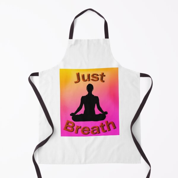 Item preview, Yoga Poses - Pink and Orange Background Lotus Just Breath designed and sold by SadSacDesigns.
