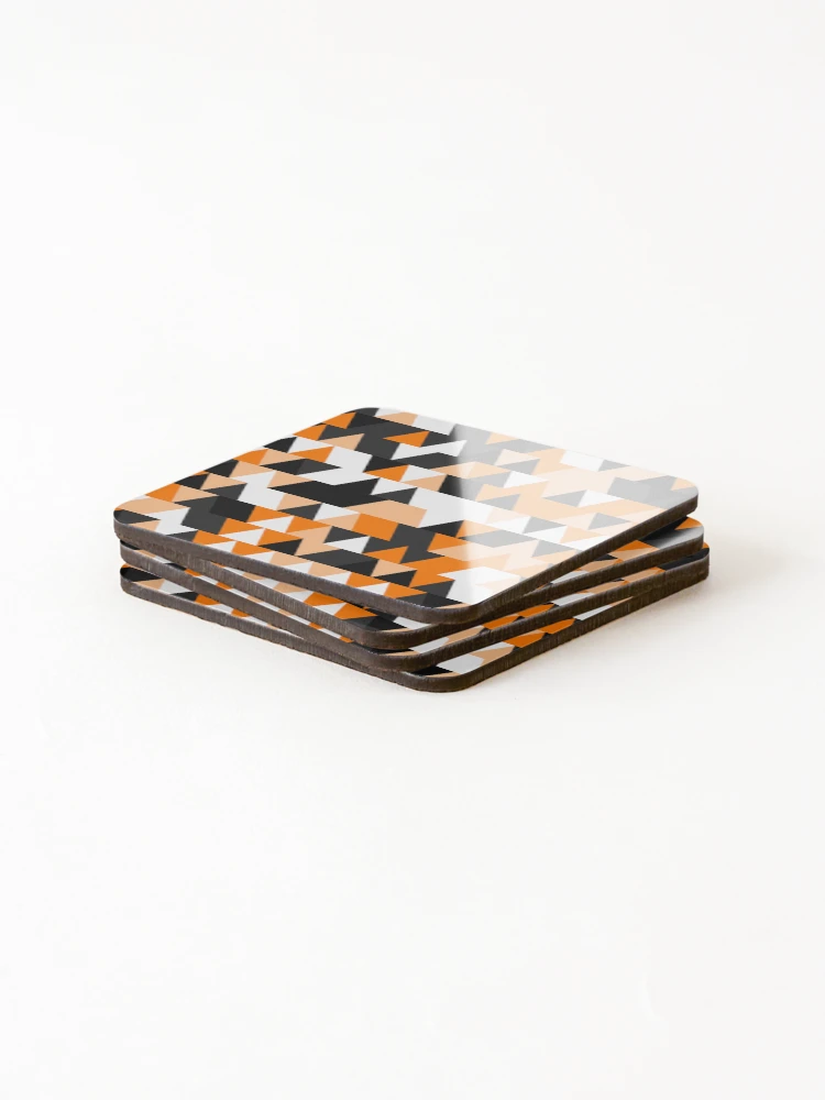 Thumbnail 4 of 5, Coasters (Set of 4), Triangles 1 designed and sold by genpythonart.