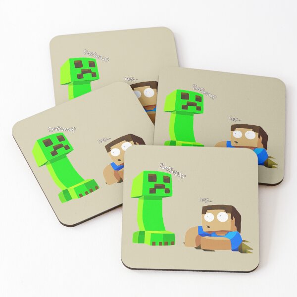 Artikelvorschau, Lustiger Minecraft Creeper und Steve entworfen und verkauft von ddkart.