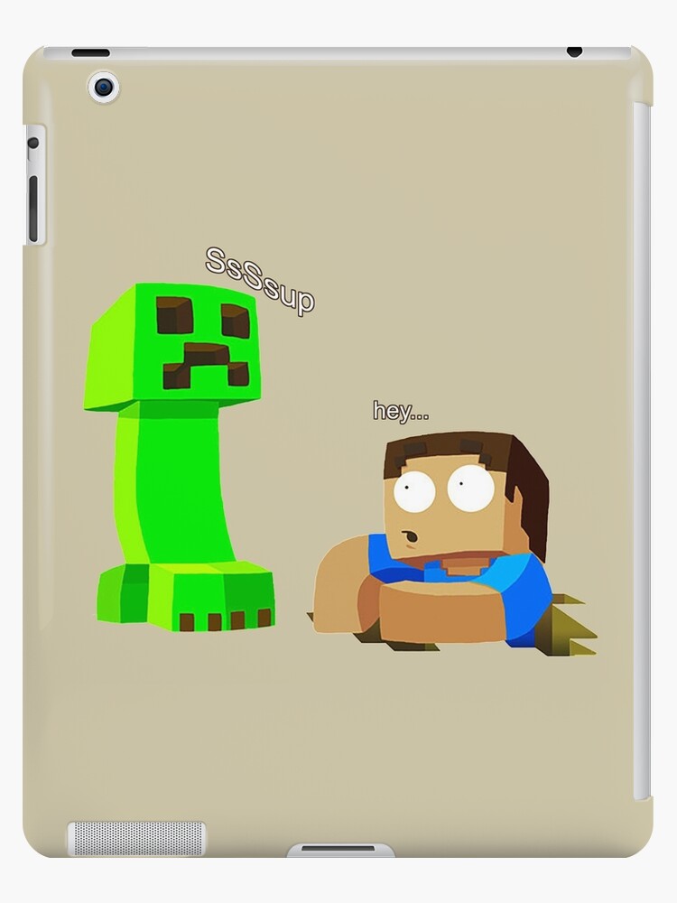 Minecraft Creeper Girl Illustration Meme iPad Case & Skin for Sale by  Destinyplayer