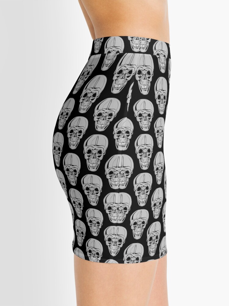 Alternative Ansicht von Scull - life is short and quickly - Schädel - Totenkopf | GREY VERSION Minirock