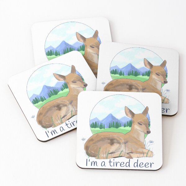 Item preview, Cute sleepy deer designed and sold by Mayarart.
