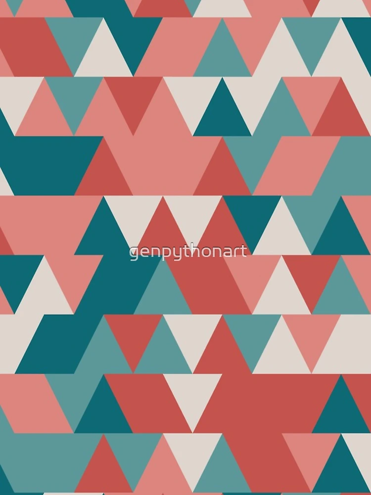 Thumbnail 4 of 4, iPhone Case, Triangles 2 designed and sold by genpythonart.