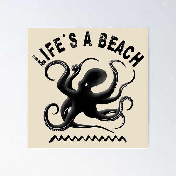 Item preview, Life Is A Beach - Funny Summer Vacation Pun Quote designed and sold by TMBTM.