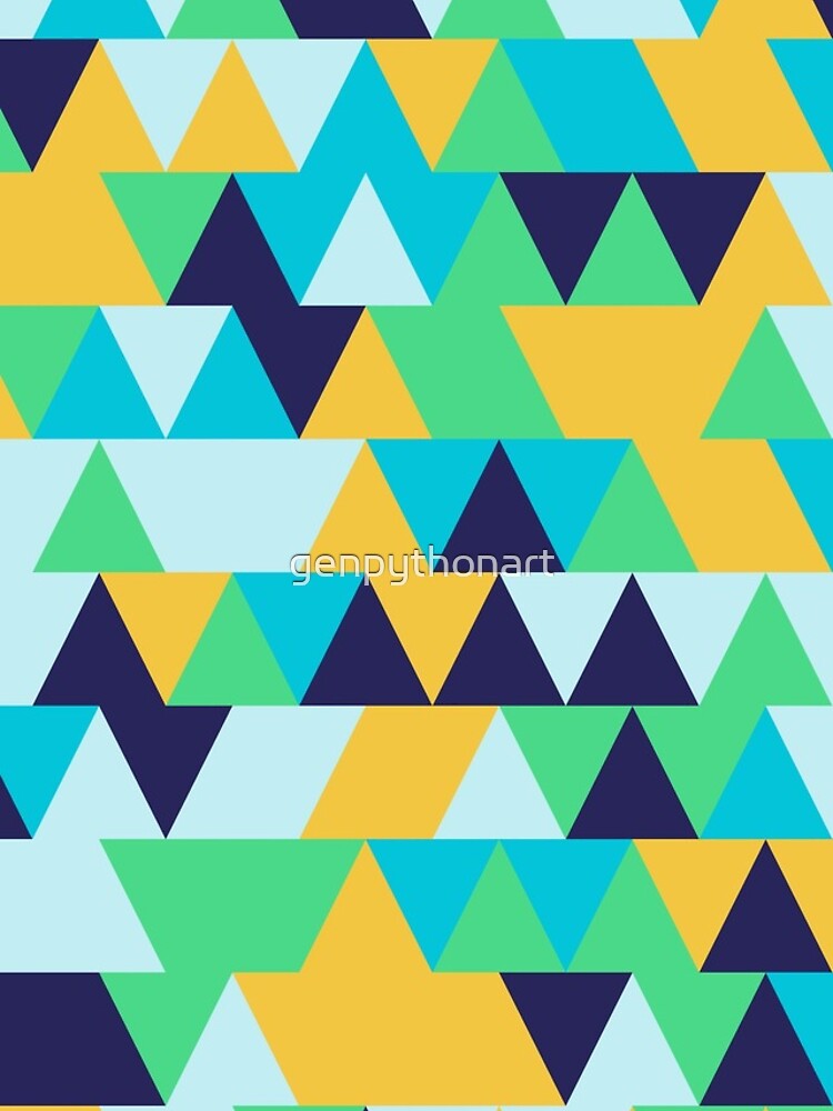 Thumbnail 4 of 4, iPhone Case, Triangles 3 designed and sold by genpythonart.