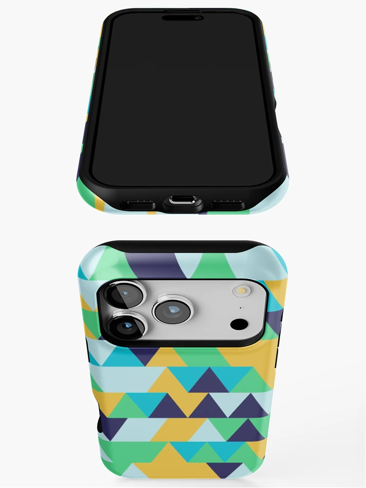 Thumbnail 3 of 4, iPhone Case, Triangles 3 designed and sold by genpythonart.