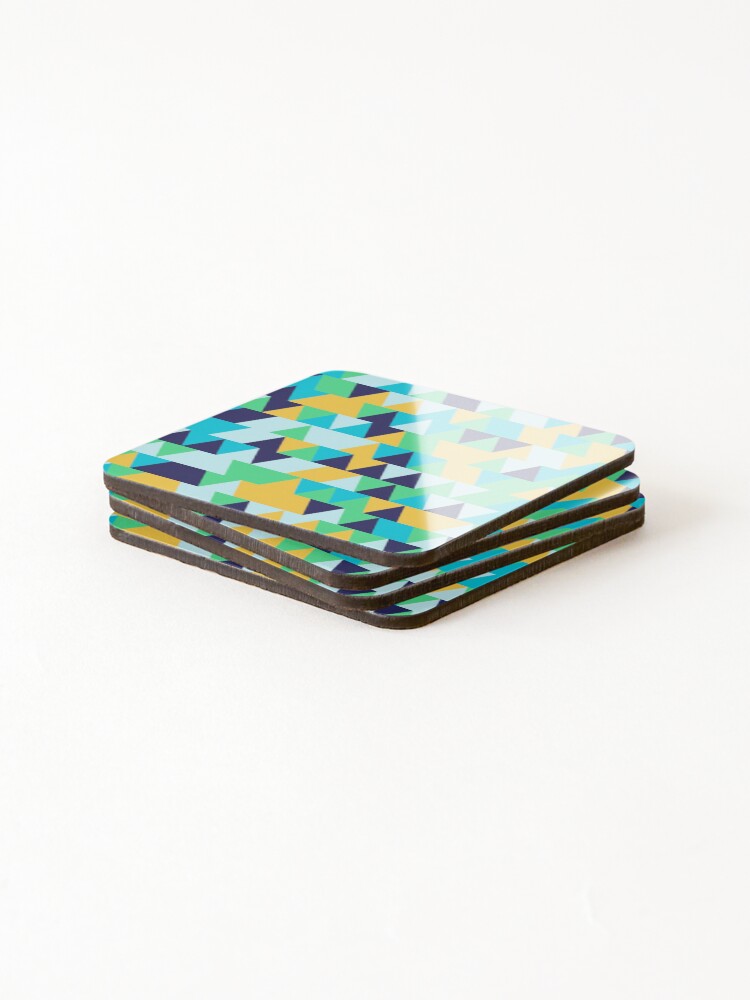 Thumbnail 4 of 5, Coasters (Set of 4), Triangles 3 designed and sold by genpythonart.