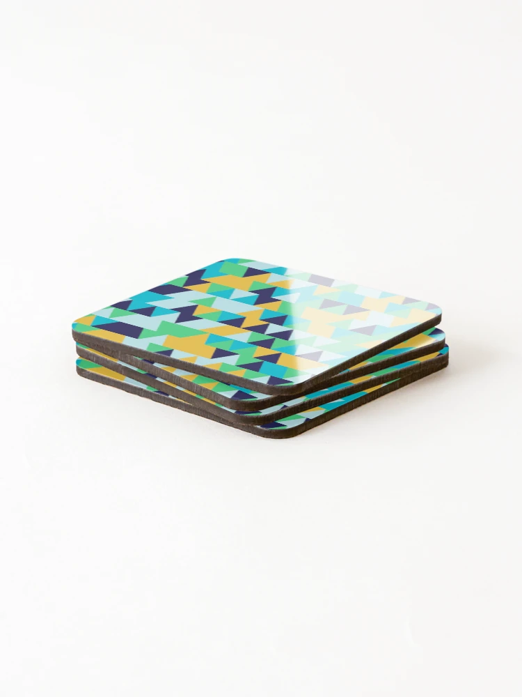 Thumbnail 4 of 5, Coasters (Set of 4), Triangles 3 designed and sold by genpythonart.