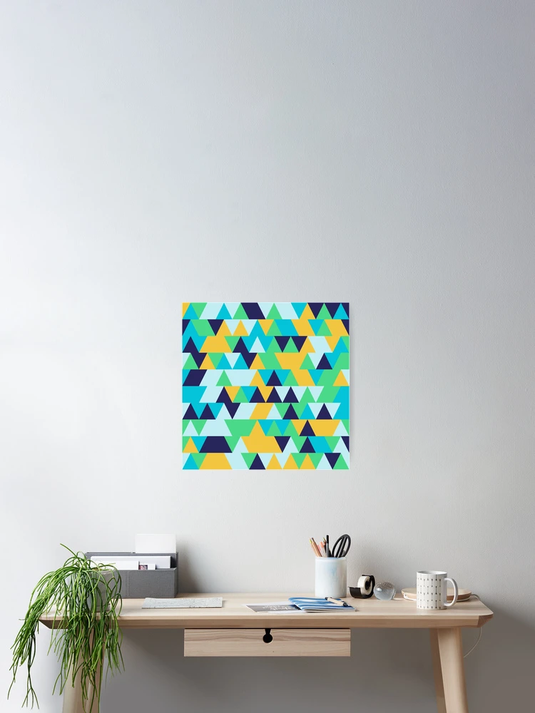 Thumbnail 2 of 3, Poster, Triangles 3 designed and sold by genpythonart.