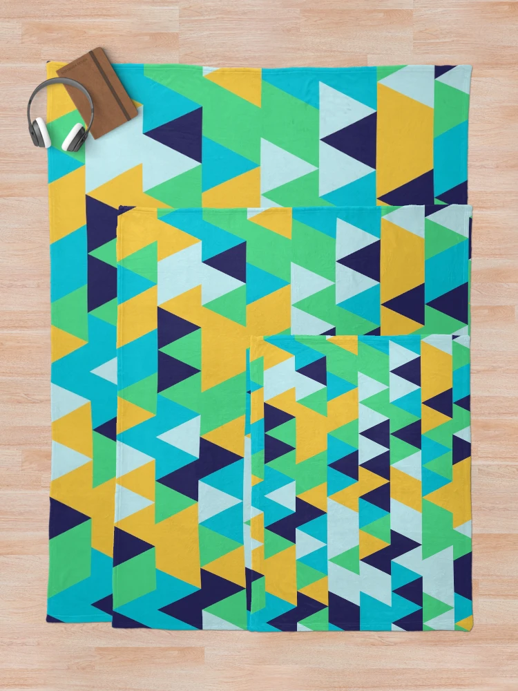 Thumbnail 5 of 6, Throw Blanket, Triangles 3 designed and sold by genpythonart.