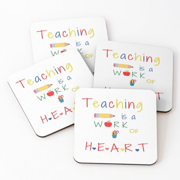 Item preview, teaching is a work of heart ,valentines day teacher sayings gift idea designed and sold by flooky213.