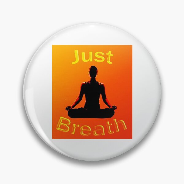 Item preview, Yoga Poses -  Orange Background Lotus Just Breath designed and sold by SadSacDesigns.