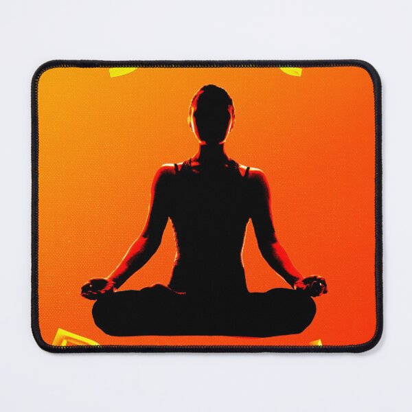 Item preview, Yoga Poses -  Orange Background Lotus Just Breath designed and sold by SadSacDesigns.