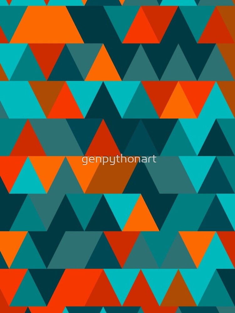 Thumbnail 4 of 4, iPhone Case, Triangles 4 designed and sold by genpythonart.