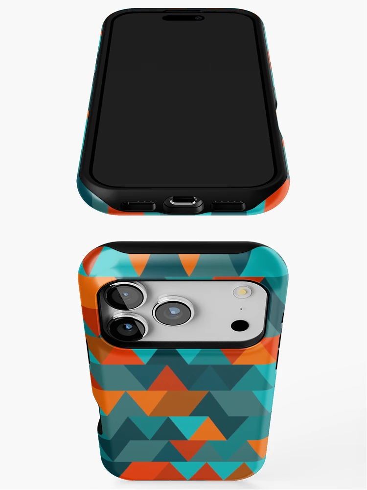 Thumbnail 3 of 4, iPhone Case, Triangles 4 designed and sold by genpythonart.
