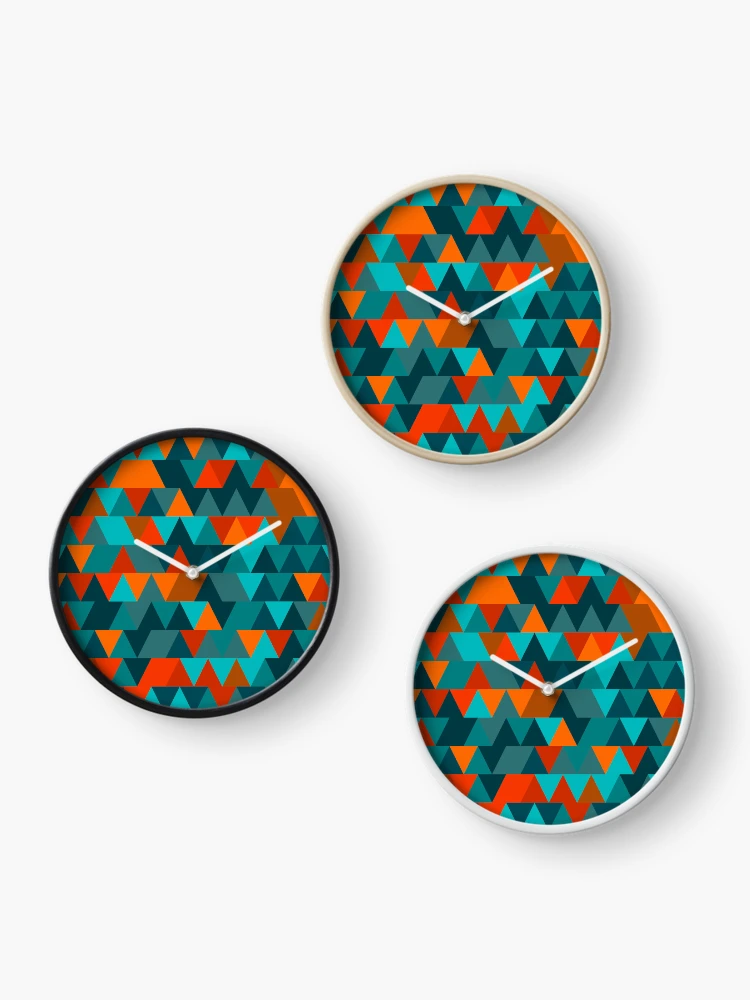 Thumbnail 3 of 4, Clock, Triangles 4 designed and sold by genpythonart.