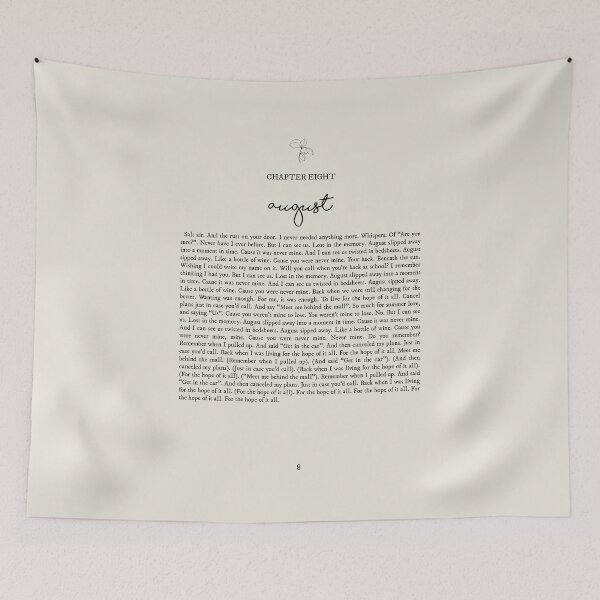 Item preview, August Lyrics designed and sold by queseraseraa.