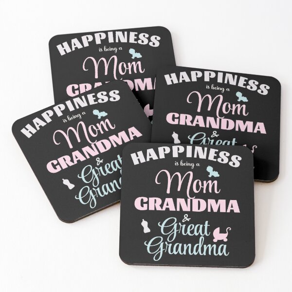 Item preview, Happiness is being a mom, Grandma and great Grandma designed and sold by badretop.