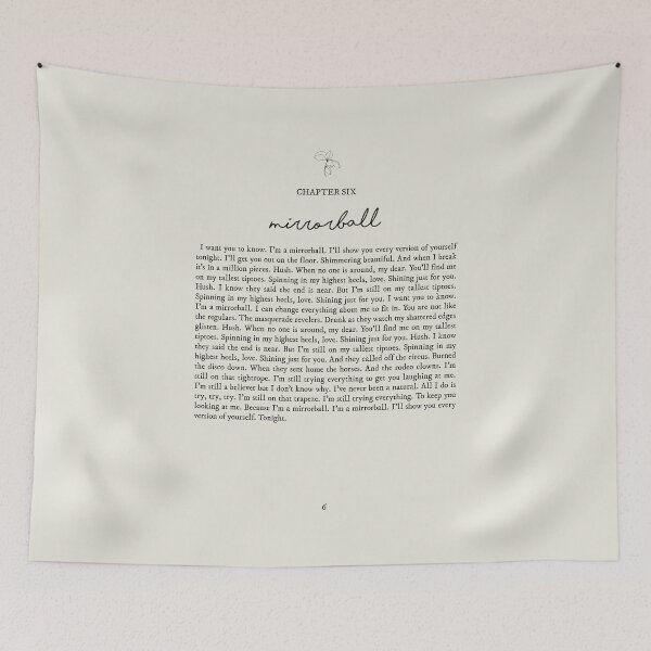 Item preview, Mirrorball Lyrics designed and sold by queseraseraa.