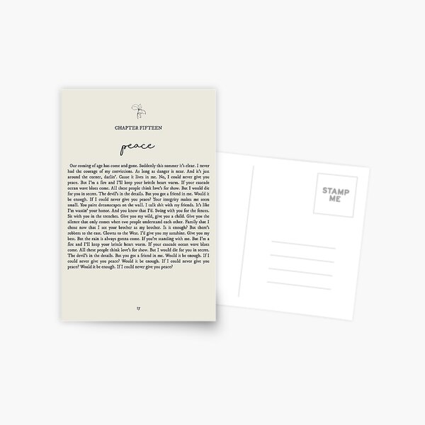 Item preview, Peace Lyrics designed and sold by queseraseraa.