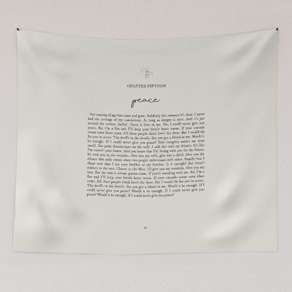 Item preview, Peace Lyrics designed and sold by queseraseraa.
