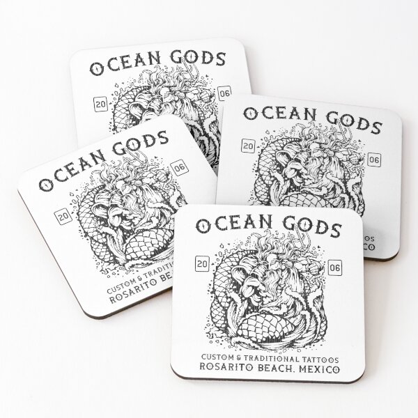 Item preview, Ocean Gods, Poseidon, Tattoo Studio Rosarito Beach, Mexico designed and sold by Proverbial Wisdom Design.