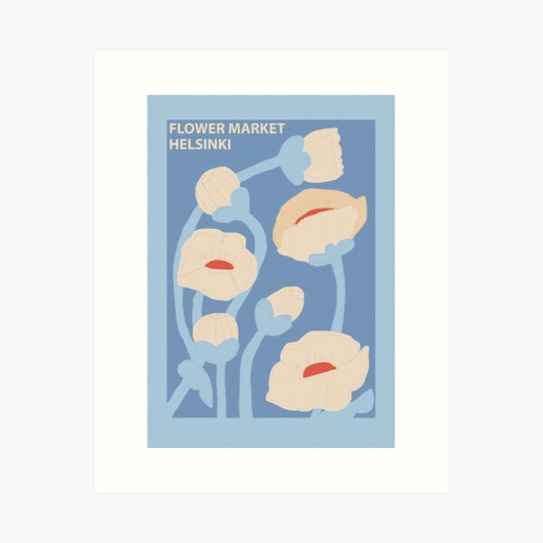 Flower Market Helsinki Art Print