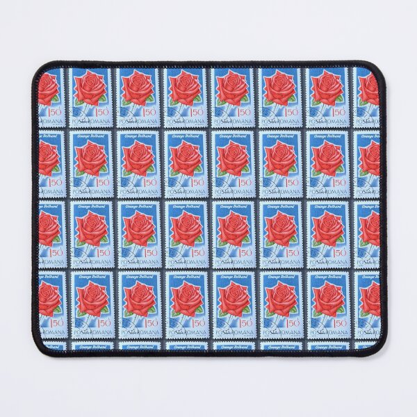 Item preview, Red Rose Flower 1970 Romania Vintage Postage Stamp designed and sold by Factory57.