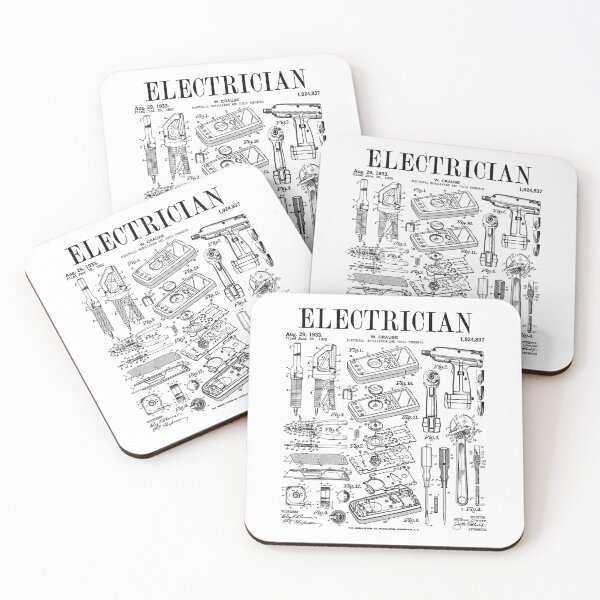 Item preview, Electrician Electrical Worker Tools Vintage Patent Print designed and sold by GrandeDuc.