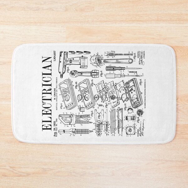 Item preview, Electrician Electrical Worker Tools Vintage Patent Print designed and sold by GrandeDuc.