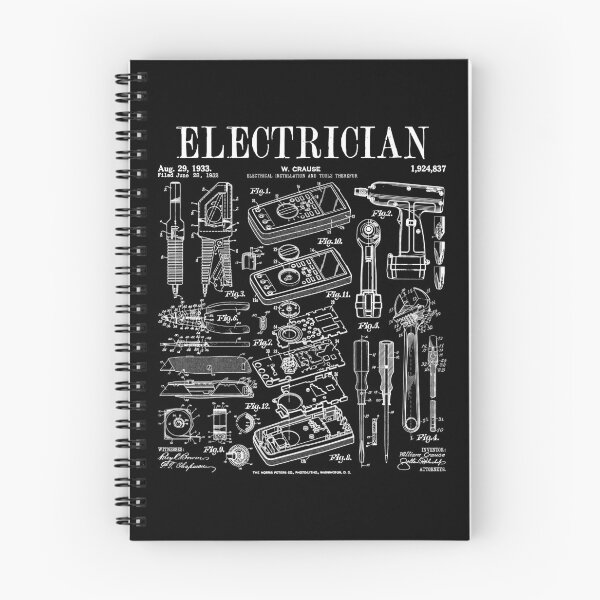 Item preview, Electrician Electrical Worker Tools Vintage Patent Print designed and sold by GrandeDuc.