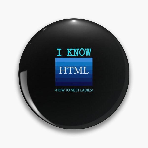 Item preview, I Know HTML (How To Meet Ladies) vitage bleu retro designed and sold by midodesign20.