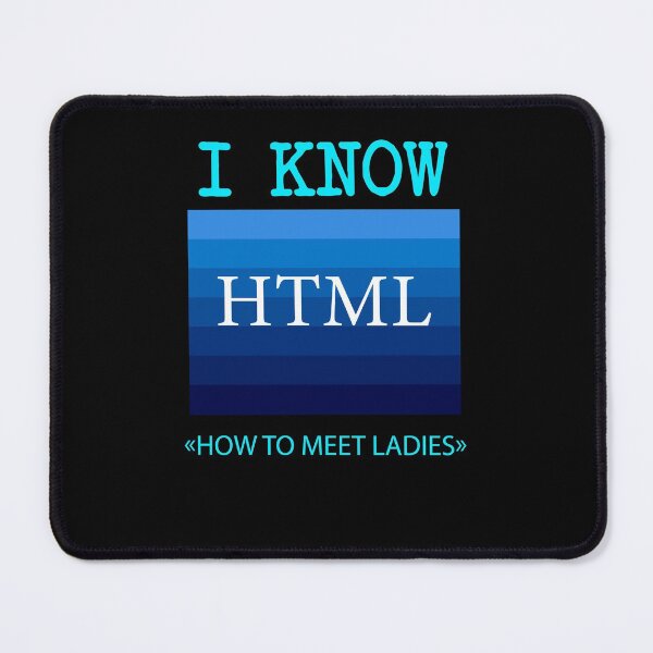 Item preview, I Know HTML (How To Meet Ladies) vitage bleu retro designed and sold by midodesign20.