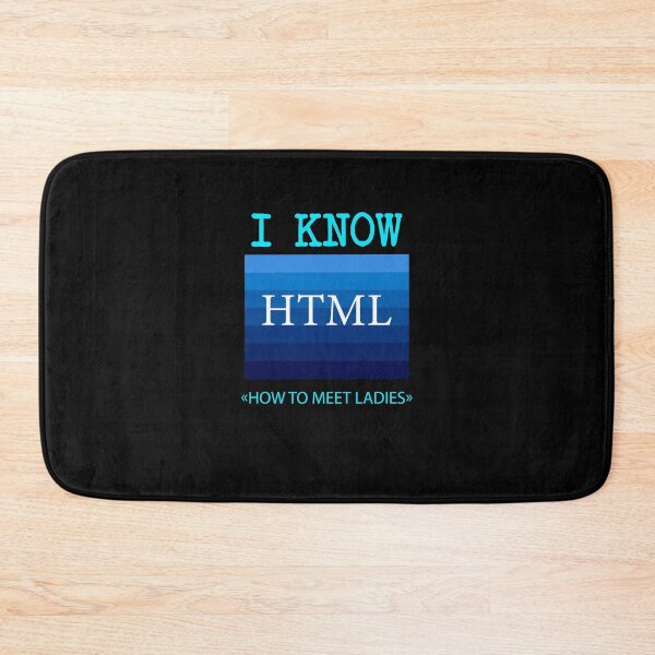 Item preview, I Know HTML (How To Meet Ladies) vitage bleu retro designed and sold by midodesign20.