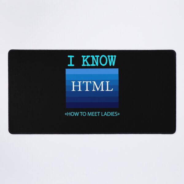 Item preview, I Know HTML (How To Meet Ladies) vitage bleu retro designed and sold by midodesign20.