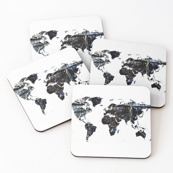 Item preview, World map poster designed and sold by 2MB-.