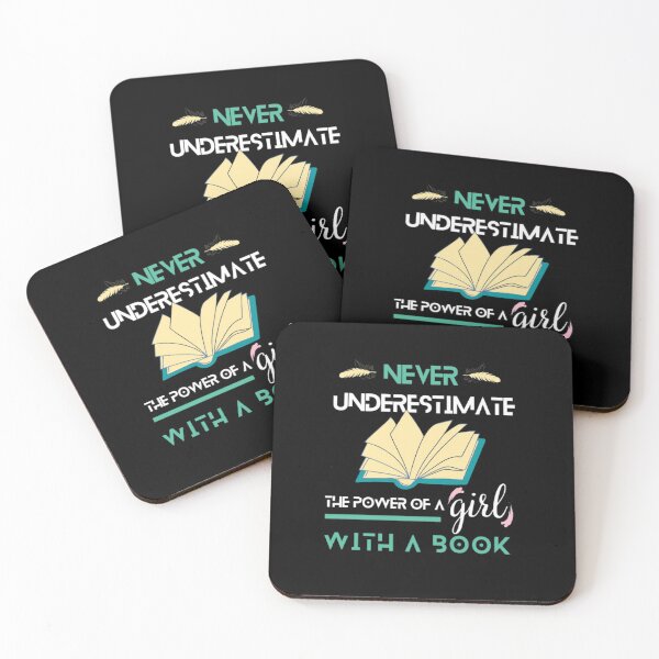 Item preview, Never Underestimate A Girl Who Loves Books designed and sold by deepblueH.