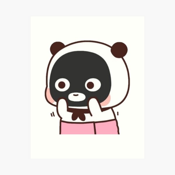 Bubu Is Doing Skin Care With Nourishing Mask Art Print