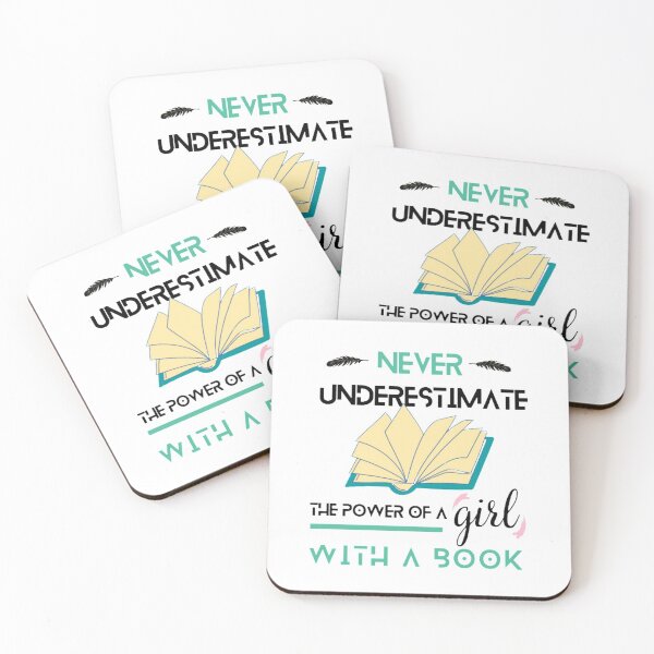 Item preview, Never Underestimate A Girl Who Loves Books designed and sold by deepblueH.