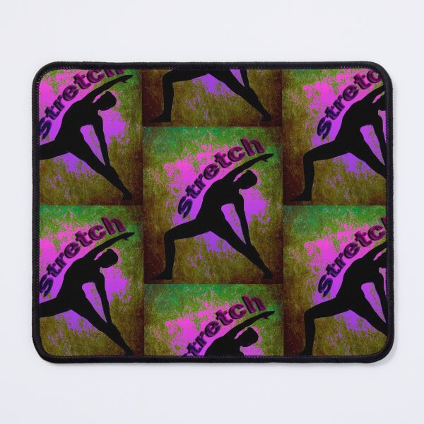 Item preview, Yoga Poses -  Green and Purple Background Stretch designed and sold by SadSacDesigns.