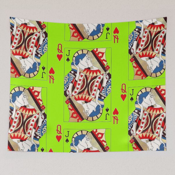 Item preview, Jack kiss Queen of hearts card symbol designed and sold by Alexandra Designer.