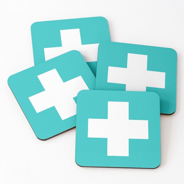 Item preview, White cross on teal designed and sold by Latte Design.