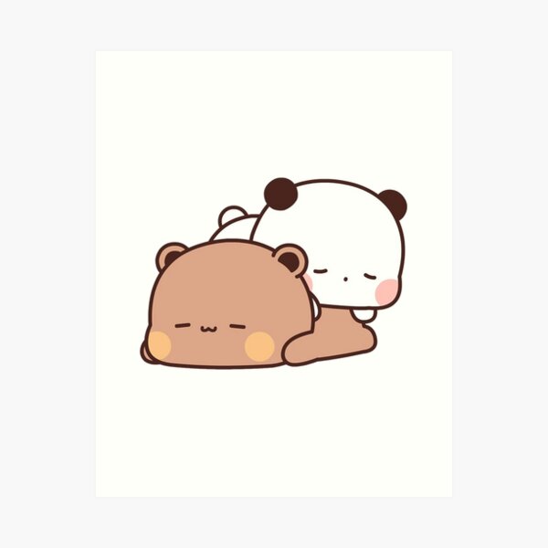 Cute Bubu And Dudu Are Sleeping Art Print