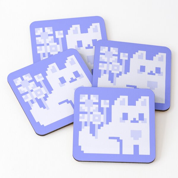 Item preview, Blue Pixel Puppy with Flowers designed and sold by rin3d .