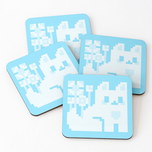 Item preview, Cyan Pixel Puppy with Flowers designed and sold by rin3d .