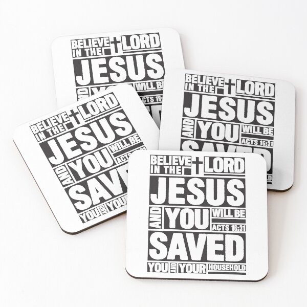 Item preview, Acts 16:31 Believe in the Lord Jesus designed and sold by plushism.