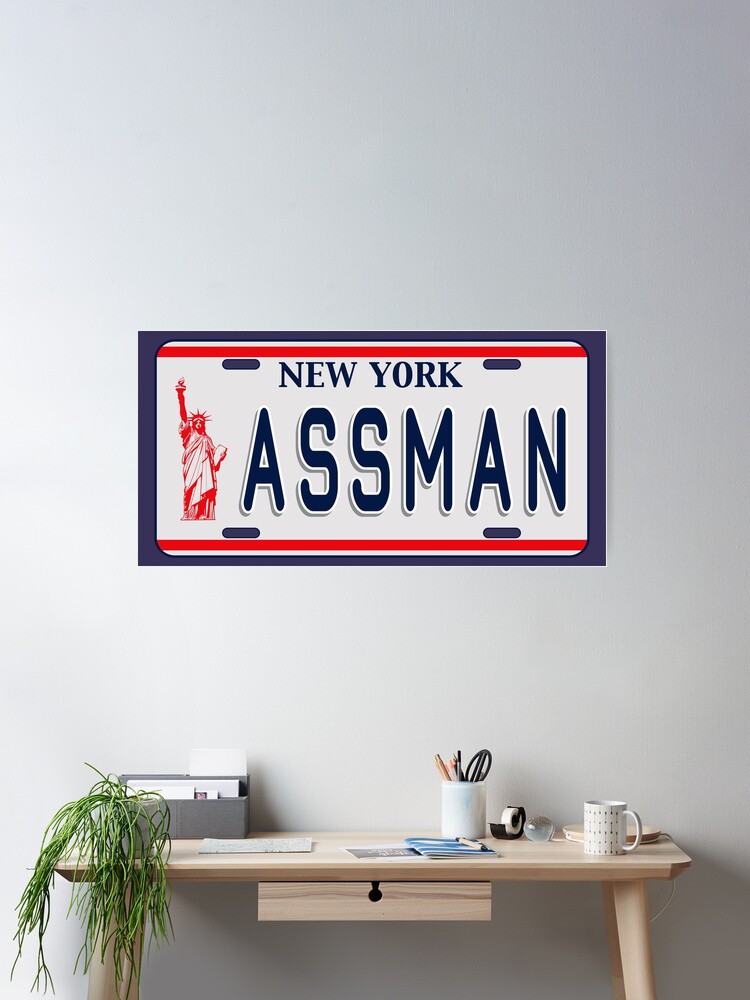 Assman License Plate Poster